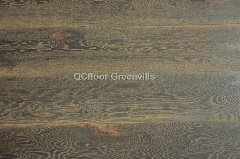 Oak Wood Flooring Fired Smoked Wood Wax Oiled Hard Brushed Rustic Wood Flooring Hardwood Floor