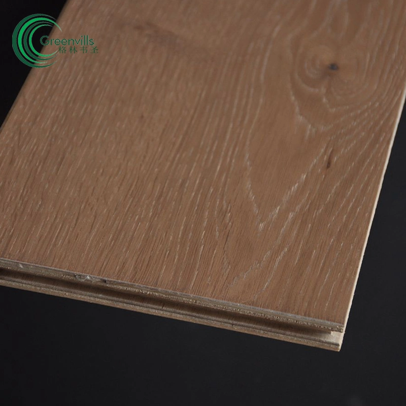 Grey Brown Color Smoked Light Brushed Oak Engineered Wood Floor Solid Hardwood Parquet Flooring