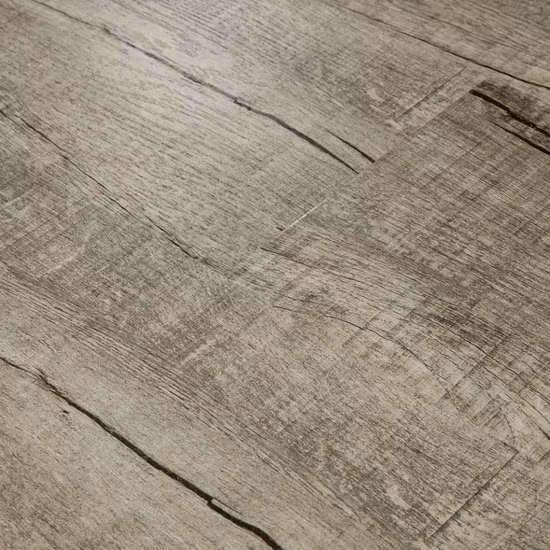 도매 나무 패턴 화이트 오크 PVC 플라스틱 타일 클릭 비닐 바닥 Spc 엄밀한 비닐 바닥재